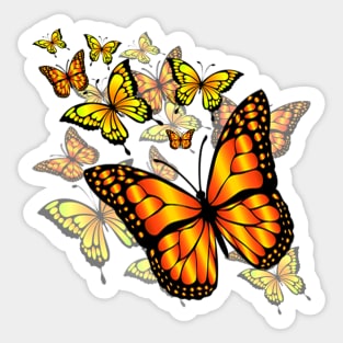 Butterfly Lover Design Monarch Butterflies Sticker